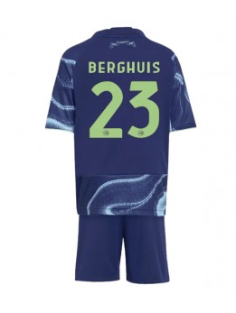 Billige Ajax Steven Berghuis #23 Bortedraktsett Barn 2025-26 Kortermet (+ Korte bukser)